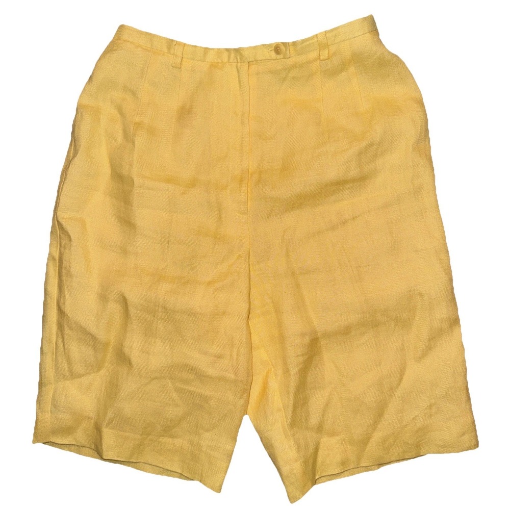 Vintage Talbots 100% Irish Linen Shorts 4 Yellow